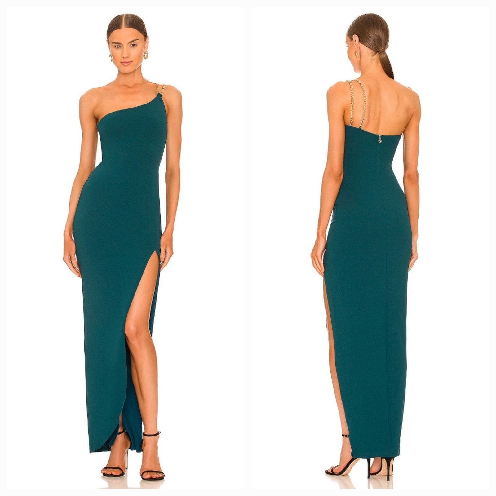 Nookie Estella One Shoulder Gown In Teal
